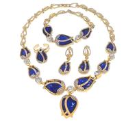 RVHAOODI 4 PCS Juegos de joyería para mujeres Juegos de anillos con pendientes brillantes Juegos de joyería de novia para la fiesta de graduación de compromiso