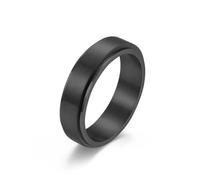 RVHAOODI Anillo de acero inoxidable rotativo mate para que las parejas propongan el matrimonio; Anillo de acero de titanio para el dedo anillo de color arcoíris