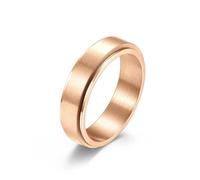 RVHAOODI Anillo de acero inoxidable rotativo mate para que las parejas propongan el matrimonio; Anillo de acero de titanio para el dedo anillo de color arcoíris