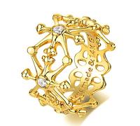 RVHAOODI Anillos de los ojos Evil Anillos de montaña Anillo apilable ANILLO ABIERTO CZ CZ Eternity Bands for Women