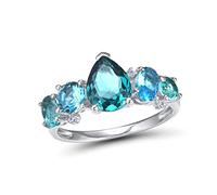 RVHAOODI Anillos para mujeres Joyas de anillo de circonía cúbica de cristal cúbico más nuevo y brillante