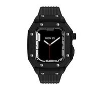 RVHAOODI Bracelet de montre en alliage pour Series 8 7 45 mm de luxe en métal et caoutchouc inoxydable