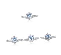 RVHAOODI Elegante anillo de moissanite para mujeres Boda de diseño de corona para compromiso y ocasiones especiales Joyas elegantes para ropa diaria