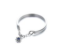 RVHAOODI Estilo Blue Star Ring Shiny Zircon Tassel Open Ring Accesorios de moda para mujeres Regalo