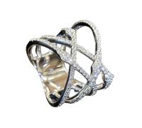 RVHAOODI Joyas hombres cruzados de circonía brillante 9 Q891