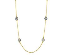 RVHAOODI Joyería de chicas de cristal larga de plata de esterling