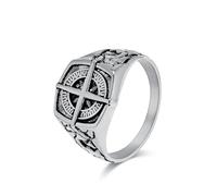 RVHAOODI Joyería Hombres retro navegación Compass Compass 12# 钢色
