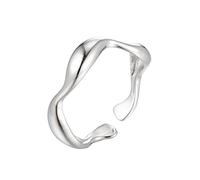 RVHAOODI joyería para todos los partidos geométricos simples anillo inspirado hembra viento frío retro caída de agua irregular damas rin