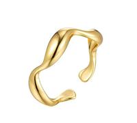 RVHAOODI joyería para todos los partidos geométricos simples anillo inspirado hembra viento frío retro caída de agua irregular damas rin