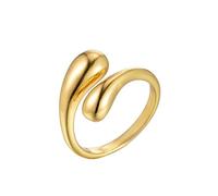 RVHAOODI joyería para todos los partidos geométricos simples anillo inspirado hembra viento frío retro caída de agua irregular damas rin
