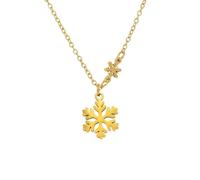 RVHAOODI Joyería unisex stainles stell copo de nieve de navidad