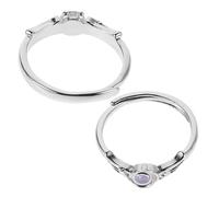 RVHAOODI Kit Scoops Black The Pearl Snake Opal Swavorski Wing Turquesa Anillo