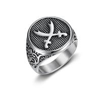 RVHAOODI Medio Oriente Fashion Joya Joya Antiguo Antillo de plata antiguo Amuleto Amuleto Amuleto Hombres