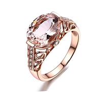 RVHAOODI Mujeres Joyas de moda Damas Ring Party Ruby Zircon Inglides Exquisitos Adornos Aniversario de cumpleaños