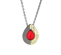 RVHAOODI necklace for women shape necklace inlaid red gemstone pendant black jewelry women chain Made in China