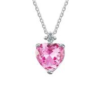 RVHAOODI NUEVA REAL CARAT HEARD MOISSANITE Mujeres Silversilver Speckling Rosa Gemstone Fiesta de boda Fina Joyería Commemorative Commemorative Best For Gift