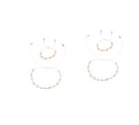 RVHAOODI PROBLETAS DE CON COLETRA DE CADENA 2 PCS PARA MUJER PULLO BEACHEL PLATO WHITE