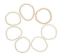 RVHAOODI Pulseras de cadena para mujeres Pulseras de estiramiento con cuentas de 7 piezas para mujeres