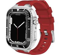 RVHAOODI RuggedzincalloyProtectivEcaseAsAsiliconestrap ， para AppleWatch98745 mmmodificationkitMetalDigitalbezelStainlesssteelband ， FORIWATCHSERIES6SE544MM