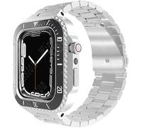 RVHAOODI RuggedzincalloyProtectivEcaseAsAsiliconestrap ， para AppleWatch98745 mmmodificationkitMetalDigitalbezelStainlesssteelband ， FORIWATCHSERIES6SE544MM
