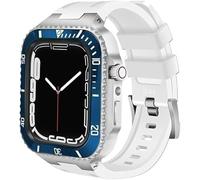 RVHAOODI RuggedzincalloyProtectivEcaseAsAsiliconestrap ， para AppleWatch98745 mmmodificationkitMetalDigitalbezelStainlesssteelband ， FORIWATCHSERIES6SE544MM