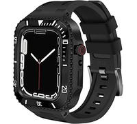 RVHAOODI RuggedzincalloyProtectivEcaseAsAsiliconestrap ， para AppleWatch98745 mmmodificationkitMetalDigitalbezelStainlesssteelband ， FORIWATCHSERIES6SE544MM