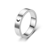 RVHAOODI Silver Color Pareja Rings Fashion Wedding Bride BrideGroom Joyería Sun Moon Aniversario para los mejores amigos