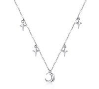 RVHAOODI Sterling Silver Eye Moon Fancy Blue Store Joyería