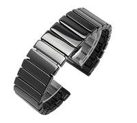 RVHAOODI Suitable Women And Men Ceramic Strap Steel Combination Strap