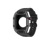 RVHAOODI Últimos accesorios de reloj de lujo de acero inoxidable para una caja de correa de metal de 7/6/5/4/SE para banda iwatch 44 mm 45 mm