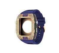 RVHAOODI Últimos accesorios de reloj de lujo de acero inoxidable para una caja de correa de metal de 7/6/5/4/SE para banda iwatch 44 mm 45 mm