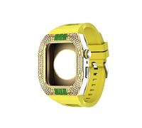 RVHAOODI Últimos accesorios de reloj de lujo de acero inoxidable para una caja de correa de metal de 7/6/5/4/SE para banda iwatch 44 mm 45 mm