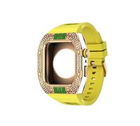 RVHAOODI Últimos accesorios de reloj de lujo de acero inoxidable para una caja de correa de metal de 7/6/5/4/SE para banda iwatch 44 mm 45 mm