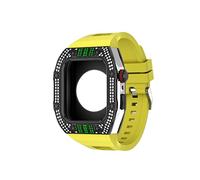 RVHAOODI Últimos accesorios de reloj de lujo de acero inoxidable para una caja de correa de metal de 7/6/5/4/SE para banda iwatch 44 mm 45 mm