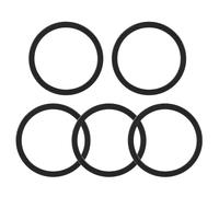 RVIFY 5 espaciadores de Cubo de Volante de aleación de Aluminio, Arandelas de pedalier, Junta de Eje, Piezas de Bicicleta, Accesorios de Bicicleta(2.5mm Black)