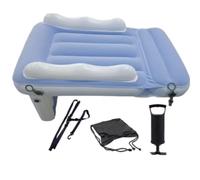 RVIFY Cama Hinchable Cama Inflable del Aeroplano del Viaje de la Cama del Viaje con los Lados Altos Ligeros e inflables(Purple 4pcs Set)