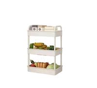 RVIFY Carrito Cocina 1 Carrito de Almacenamiento de plástico rodante de 3-4-5 Capas con reposabrazos-Organizador multihabitación Que Ahorra Espacio, Acabado Mate Carritos de Servicio(3-Layer Black)