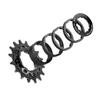 RVIFY Compatible con el Kit de conversión de Rueda Libre de una Sola Velocidad Tanke, 18 Dientes, piñón de Cassette, aleación de Aluminio 7075 CNC.(16T Black)