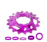 RVIFY Compatible con el Kit de conversión de Rueda Libre de una Sola Velocidad Tanke, 18 Dientes, piñón de Cassette, aleación de Aluminio 7075 CNC.(18T Purple)