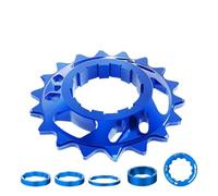 RVIFY Compatible con el Kit de conversión de Rueda Libre de una Sola Velocidad Tanke, 18 Dientes, piñón de Cassette, aleación de Aluminio 7075 CNC.(18T Blue)