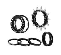 RVIFY Kit Conversión Una Sola Velocidad Aleación Aluminio + Acero Inoxidable, Negro, Rojo, Dorado Y Plateado, Piñón Cassette Único 12, 13 Y 14 Dientes(13T Black)