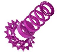 RVIFY Kit de conversión de Volante de inercia de una Sola Velocidad,piñón de Bicicleta de montaña para Cadena de Rueda Libre, aleación de Aluminio 7075(Purple)