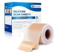 Rvlaim Hojas de silicona para cicatrices, cinta de silicona para cicatrices (rollo de 1.6 x 120 pulgadas 3M), hojas de silicona para cicatrices quirúrgicas, eliminación de golpes queloides