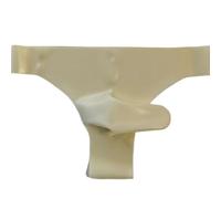 Rvlaugoaa Látex Bóxers para Hombre,Latex Calzoncillos Slips Pantalones Cortos de Caucho,Hecho a Mano Ropa Interior Bóxer Shorts (4XL,Blanco)