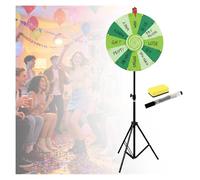 RVOWTAGL 60cm Ruleta Giratoria Altura Ajustable 100-200cm, Roda De Premios con 14 Ranuras para Carnaval y Feria Comercia,Green