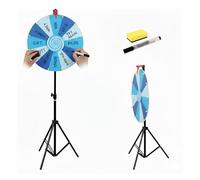 RVOWTAGL 60cm Ruleta Giratoria Altura Ajustable 100-200cm, Roda De Premios con 14 Ranuras para Fiesta Ferias,Blue