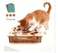 RVOWTAGL Cat Box Maze Maze Nail File Sandpaper Inside, Cat Puzzle Maze Box Cats Toy, Alternative to Clippers and Grinders with 1 Bell Balls and 2 Balls