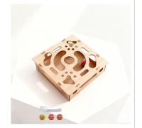 RVOWTAGL Cat Scratch Puzzle Box Nail File Nail File Sandpaper Inside, Cat Puzzle Maze Box Cats Toy, for Indoor Cats Scratching with 1 Bell Balls and 2 Balls