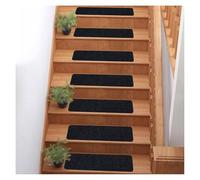 RVOWTAGL Paquete de 15 20 x 76 cm Tapetes Rectangulares Peldaños Escalera, Lavable Alfombrilla Escalón Autocaravana para Escaleras De Madera Y Mármol