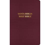 Rvr 1960/KJV Biblia Bilingüe Letra Grande, Borgoña Imitación Piel (Edición 2024)